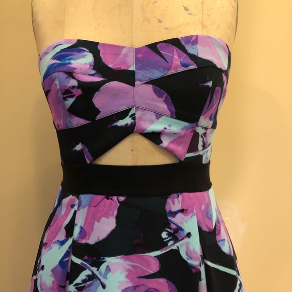 RACHEL by Rachel Roy strapless peekaboo dress sz 8 - Picture 2 of 8